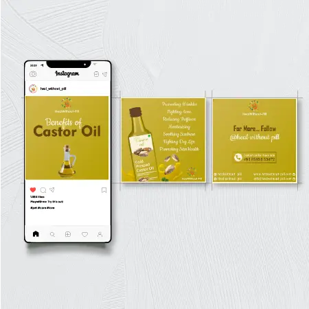 Heal Without Pill Social Media Service Post -  Anuation labs portfolio